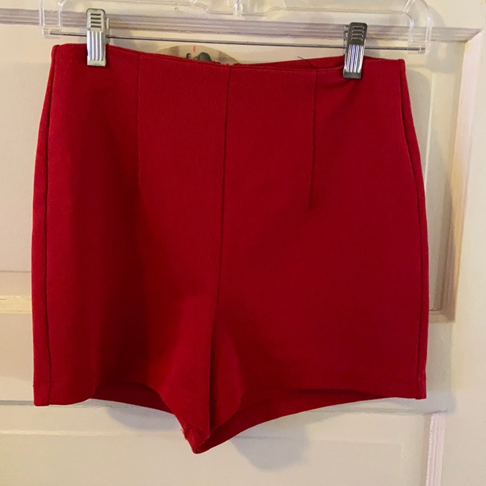 red high waisted short shorts forever 21